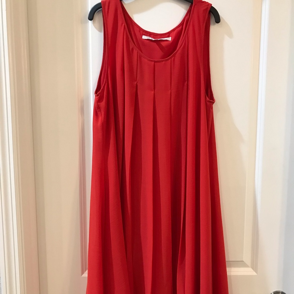 Max Studio sexy coral colored crepe dress